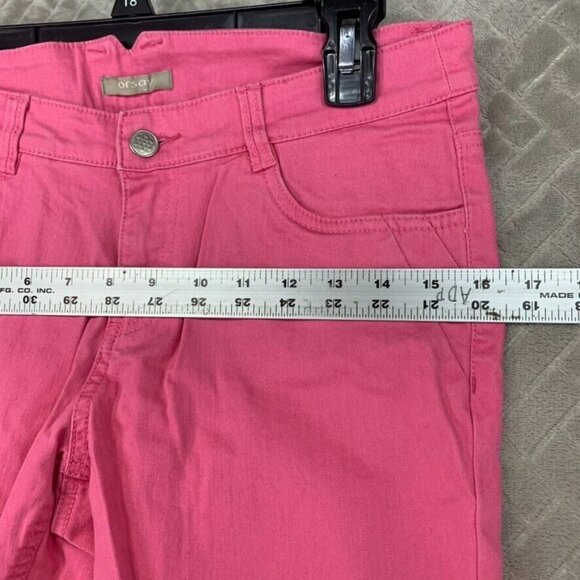 Orsay Womens 8 Denim Jeans Pink Skinny Low Rise Stretch Barbie Preppy - Picture 6 of 14